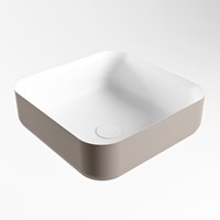 BINX Countertop Basin solid surface 36cm color Smoke / Talc.-2