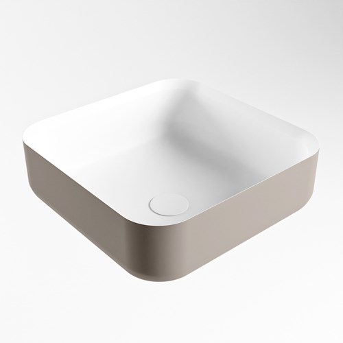 BINX Countertop Basin solid surface 36cm color Smoke / Talc.-2