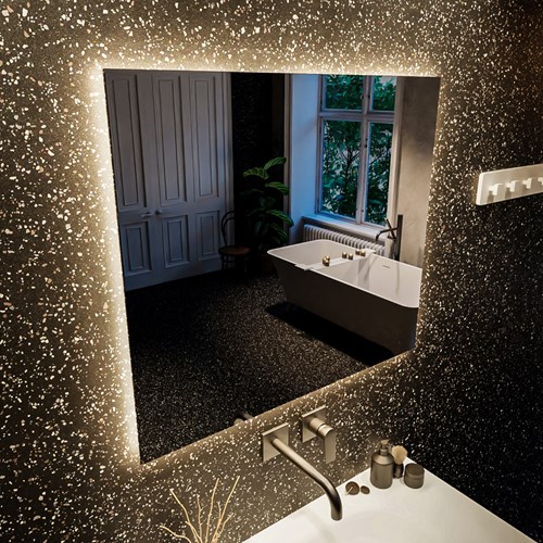 MONDIAZ BRIGHT mirror 70x70cm Square with LED lighting.