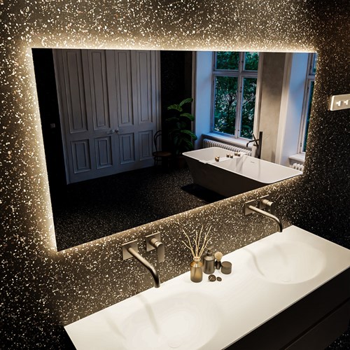 MONDIAZ BRIGHT specchio 70x130cm Rettangolo con illuminazione LED.