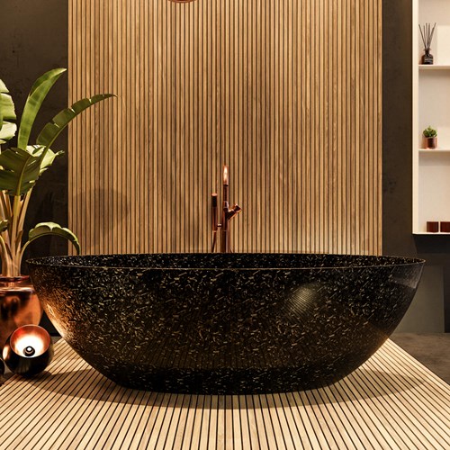 FLOAT CARBON FLAKES vrijstaand bad koolstofvezel 170x80cm
