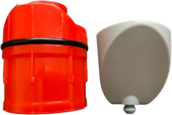 Cartridge with membrane and click unit for all space-saving click traps 6.7cm