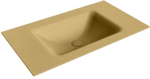 CLOUD Oro solid surface inbouw wastafel 80cm. Positie wasbak Midden. 