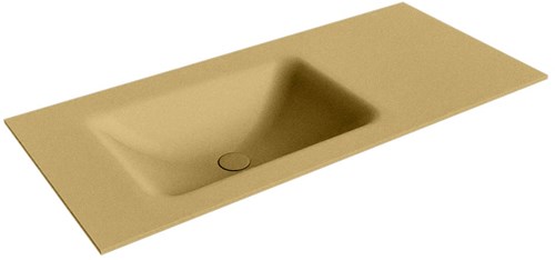 CLOUD Oro solid surface inbouw wastafel 101cm. Positie wasbak Links. 