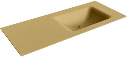 CLOUD Oro solid surface inbouw wastafel 111cm. Positie wasbak Rechts. 