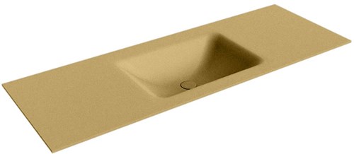 CLOUD Oro solid surface inbouw wastafel 131cm. Positie wasbak Midden. 