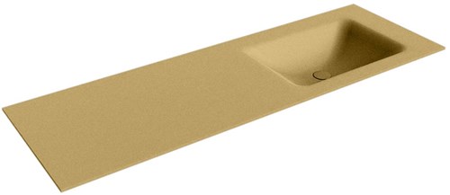 CLOUD Oro solid surface inbouw wastafel 140cm. Positie wasbak Rechts. 