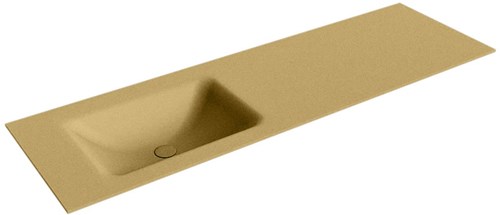 CLOUD Oro solid surface inbouw wastafel 150cm. Positie wasbak Links. 