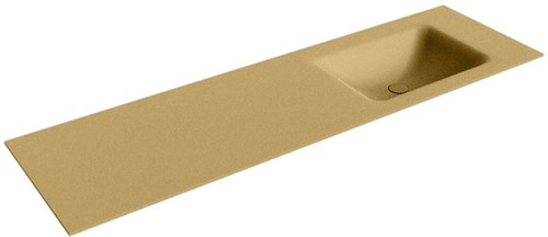 CLOUD Oro solid surface inbouw wastafel 161cm. Positie wasbak Rechts. 