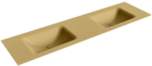 CLOUD Oro solid surface inbouw wastafel 170cm. Positie wasbak Dubbel. 