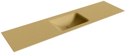 CLOUD Oro solid surface inbouw wastafel 180cm. Positie wasbak Midden. 