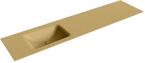 CLOUD Oro solid surface inbouw wastafel 190cm. Positie wasbak Links. 