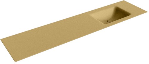 CLOUD Oro solid surface inbouw wastafel 190cm. Positie wasbak Rechts. 