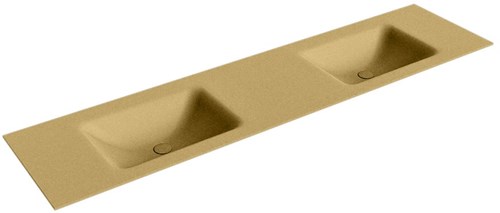 CLOUD Oro solid surface inbouw wastafel 190cm. Positie wasbak Dubbel. 