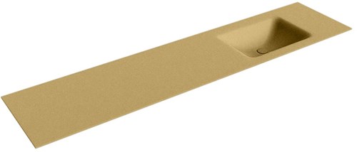 CLOUD Oro solid surface inbouw wastafel 200cm. Positie wasbak Rechts. 