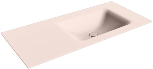 CLOUD Rosee solid surface inbouw wastafel 101cm. Positie wasbak Rechts. 