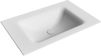 CLOUD Talc Lavabo encastré solid surface 71cm. Position lavabo Centrée.