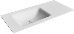 CLOUD Talc solid surface inbouw wastafel 100cm. Positie wasbak Links.
