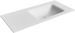 CLOUD Talc solid surface inbouw wastafel 100cm. Positie wasbak Rechts.