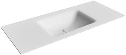 CLOUD Talc solid surface inbouw wastafel 110cm. Positie wasbak Midden.