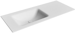 CLOUD Talc solid surface inbouw wastafel 110cm. Positie wasbak Links.