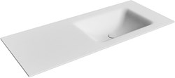 CLOUD Talc solid surface inbouw wastafel 110cm. Positie wasbak Rechts.