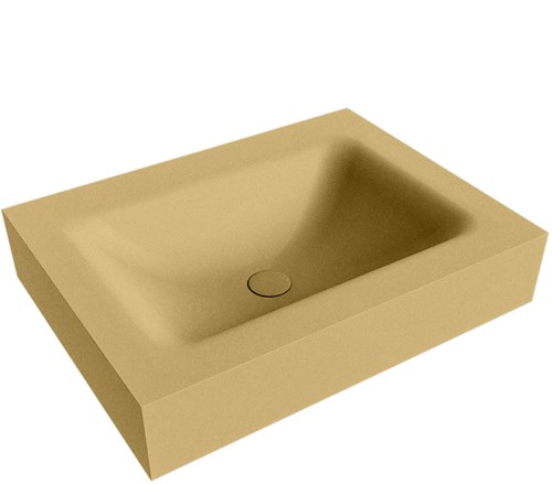CLOUD Oro vrijhangende wastafel 60cm. Positie wasbak Midden rand 12cm. 
