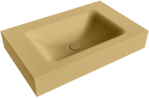 CLOUD Oro vrijhangende wastafel 71cm. Positie wasbak Midden rand 12cm. 