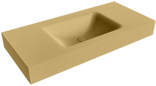 CLOUD Oro vrijhangende wastafel 101cm. Positie wasbak Midden rand 12cm. 