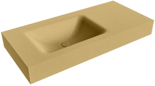CLOUD Oro vrijhangende wastafel 101cm. Positie wasbak Links rand 12cm. 