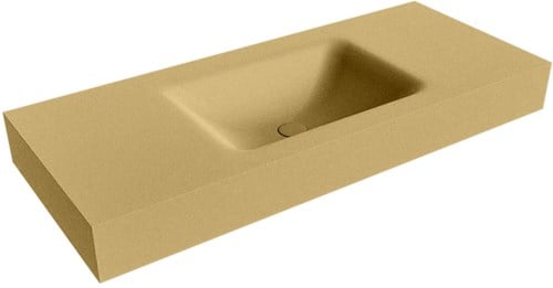 CLOUD Oro vrijhangende wastafel 110cm. Positie wasbak Midden rand 12cm. 
