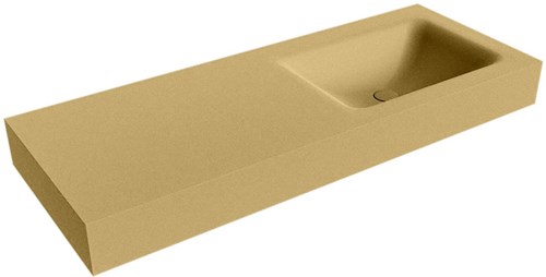 CLOUD Oro vrijhangende wastafel 120cm. Positie wasbak Rechts rand 12cm. 