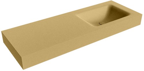 CLOUD Oro vrijhangende wastafel 131cm. Positie wasbak Rechts rand 12cm. 