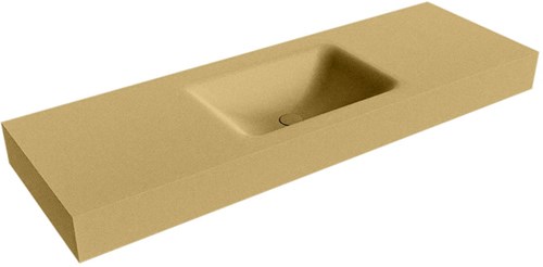 CLOUD Oro vrijhangende wastafel 141cm. Positie wasbak Midden rand 12cm. 