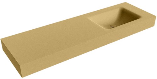 CLOUD Oro vrijhangende wastafel 150cm. Positie wasbak Rechts rand 12cm. 
