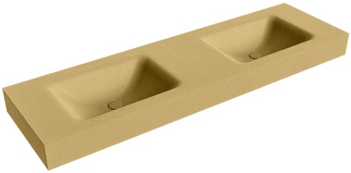 CLOUD Oro vrijhangende wastafel 160cm. Positie wasbak Dubbel rand 12cm. 