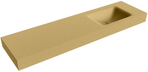 CLOUD Oro vrijhangende wastafel 170cm. Positie wasbak Rechts rand 12cm. 