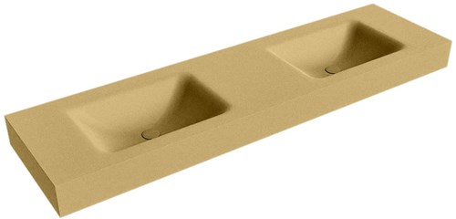 CLOUD Oro vrijhangende wastafel 170cm. Positie wasbak Dubbel rand 12cm. 