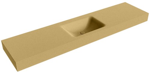 CLOUD Oro vrijhangende wastafel 190cm. Positie wasbak Midden rand 12cm. 
