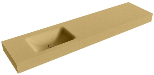 CLOUD Oro vrijhangende wastafel 190cm. Positie wasbak Links rand 12cm. 