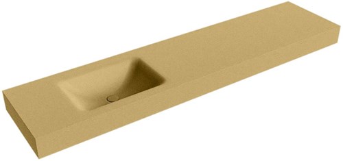 CLOUD Oro vrijhangende wastafel 200cm. Positie wasbak Links rand 12cm. 