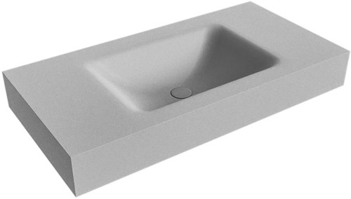 CLOUD Plata vrijhangende wastafel 91cm. Positie wasbak Midden rand 12cm. 