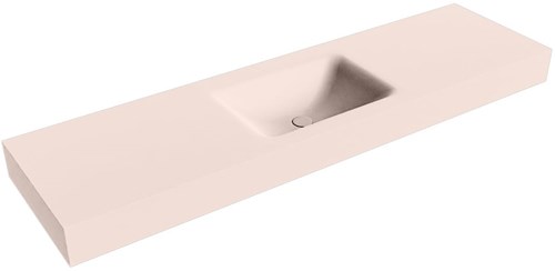 CLOUD Rosee vrijhangende wastafel 171cm. Positie wasbak Midden rand 12cm. 