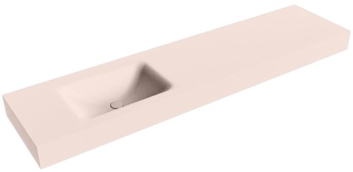 CLOUD Rosee vrijhangende wastafel 191cm. Positie wasbak Links rand 12cm. 