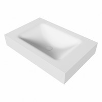 CLOUD Talc Wall-Hung Basin solid surface 71cm. Position basin Center rim 12cm.-3