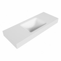CLOUD Talc vrijhangende wastafel 121cm. Positie wasbak Midden rand 12cm. 