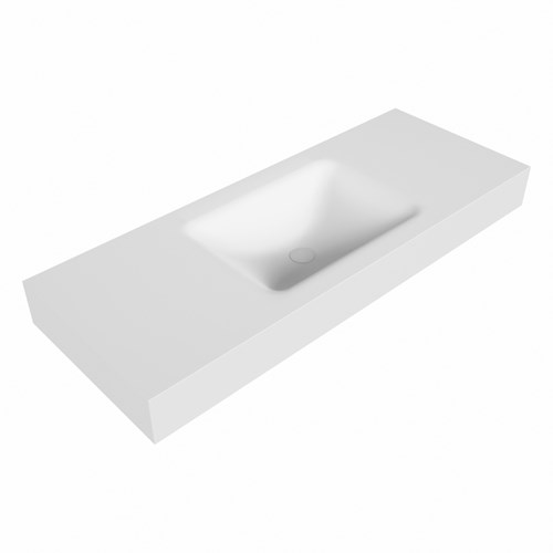 CLOUD Talc vrijhangende wastafel 121cm. Positie wasbak Midden rand 12cm. 