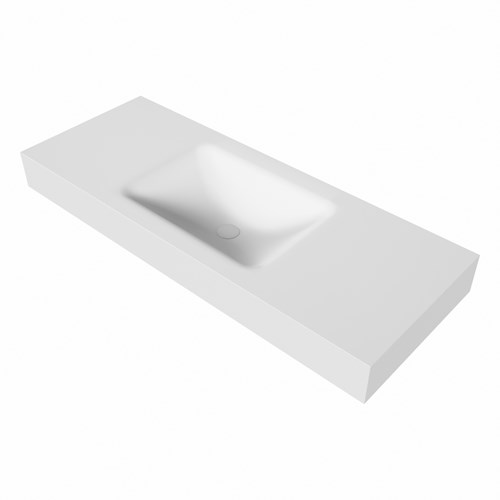 CLOUD Talc vrijhangende wastafel 121cm. Positie wasbak Midden rand 12cm. -3