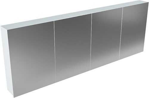 CUBB spiegelkast 200x70x16cm kleur clay met 4 deuren.