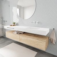 Mondiaz NL - ES -  Alan badkamer meubel vrijhangende wastafel met badkamerkast